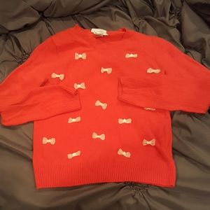 Crewcuts Pink Sweater with Bows sz 12